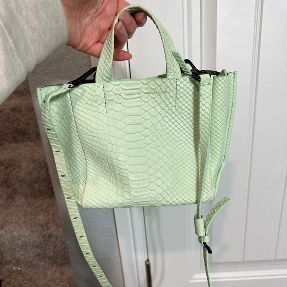 Ampersand As Apostrophe Micro Tote in Mint Python - Picture 12 of 16